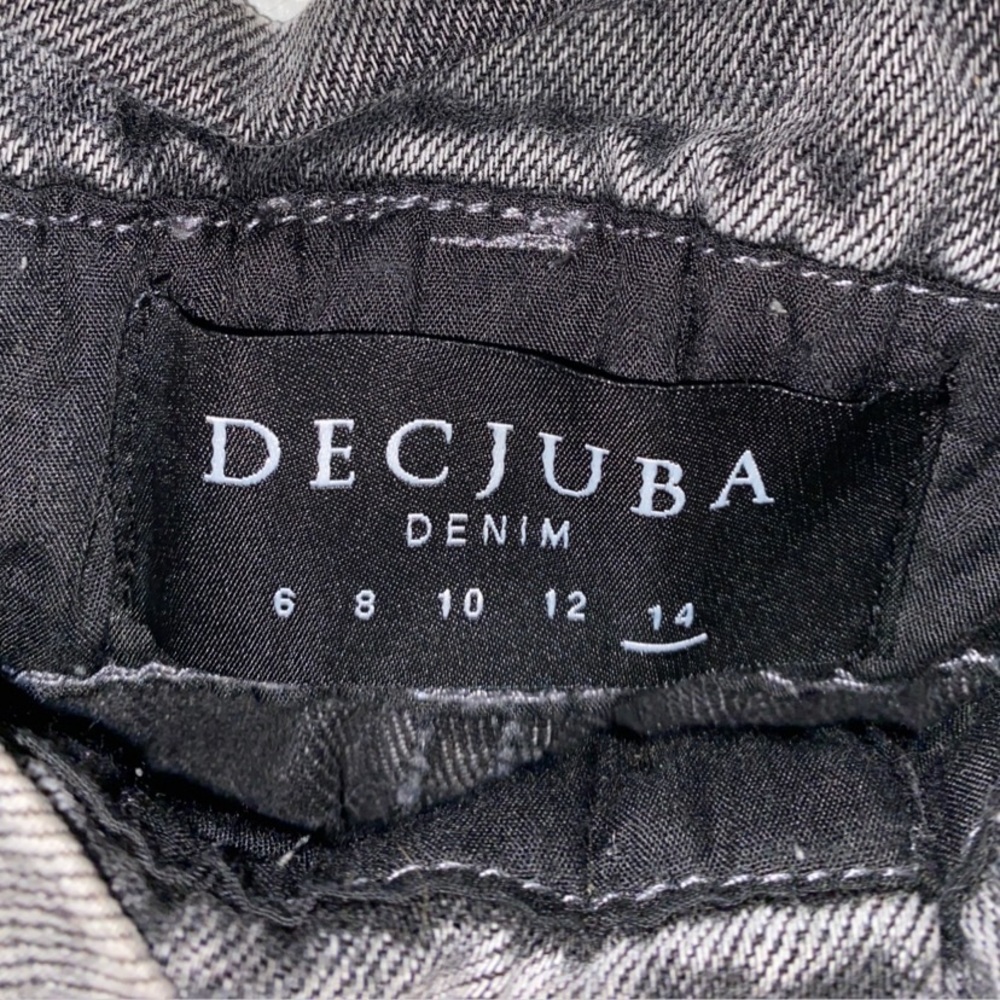 DECJUBA dark wash denim high waist shorts size 14 - Picture 4 of 6